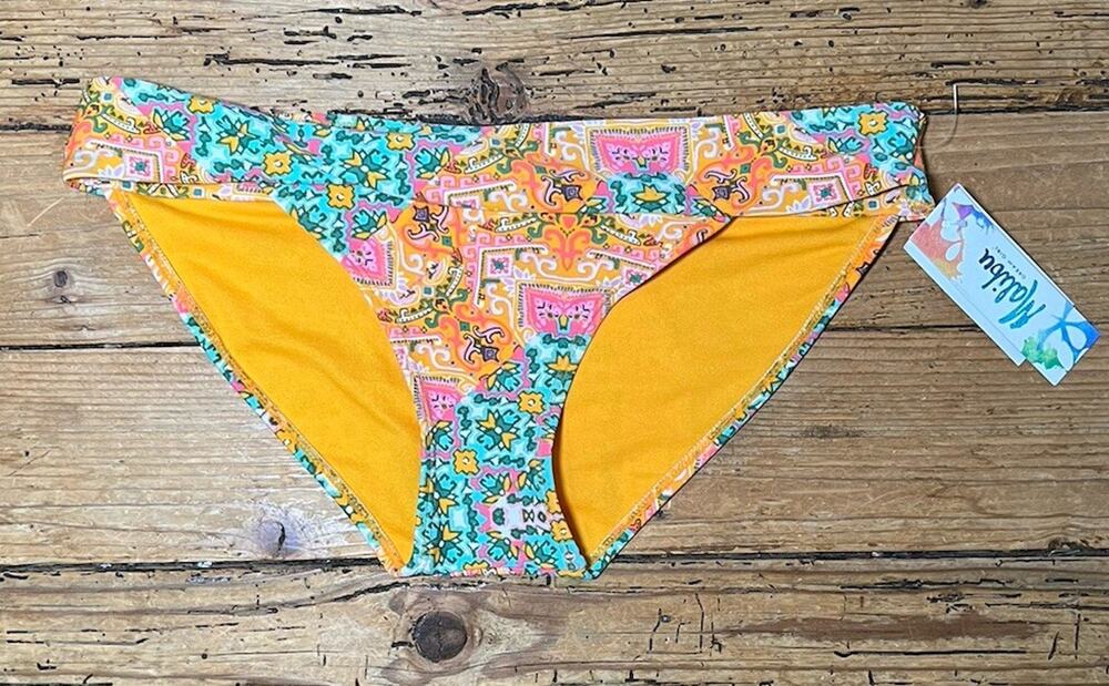 Malibu Dream Girl Women’s Size M Multicolored Bikini Bottom NWT